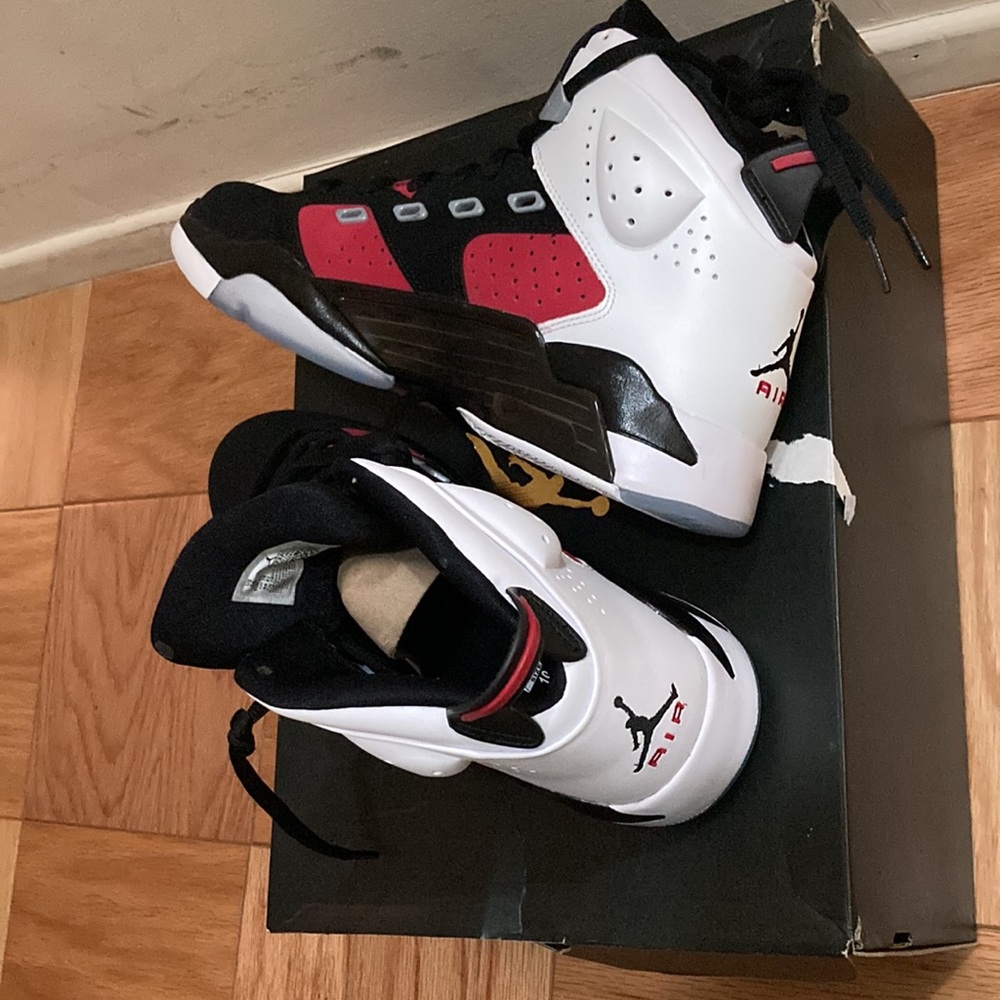 Air Jordan Black, Red And White Sneakers - Picture 5 of 11